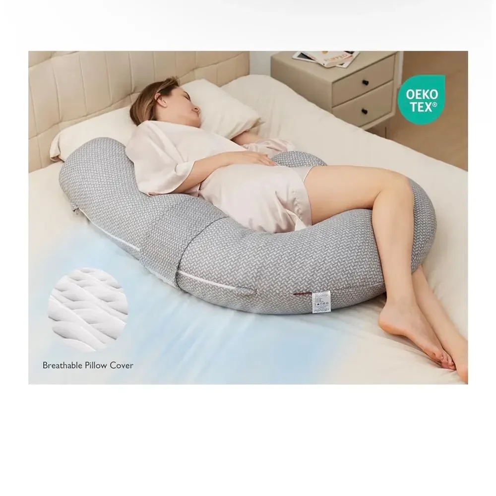 Momcozy Pregnancy Pillow, Original F Shaped Maternity Pillow for Pregnant Women